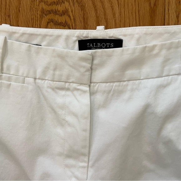 Talbot’s Signature White Ankle Straight Leg Pants Size 14 Spring Classic Cotton - Picture 3 of 10